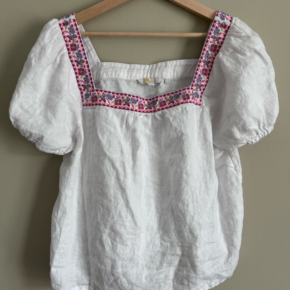 Boden Tops - Boden linen peasant top